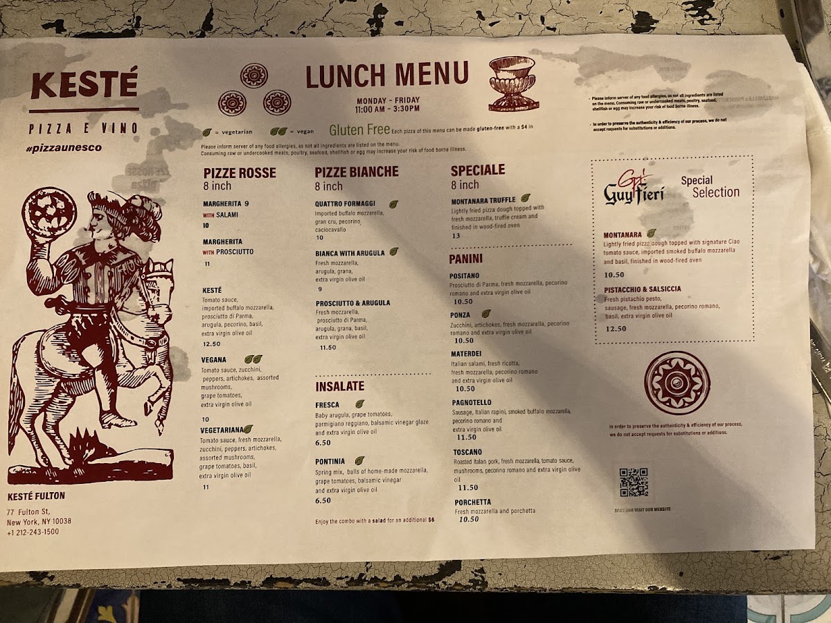 Kesté Pizza e Vino Menu - Image 4