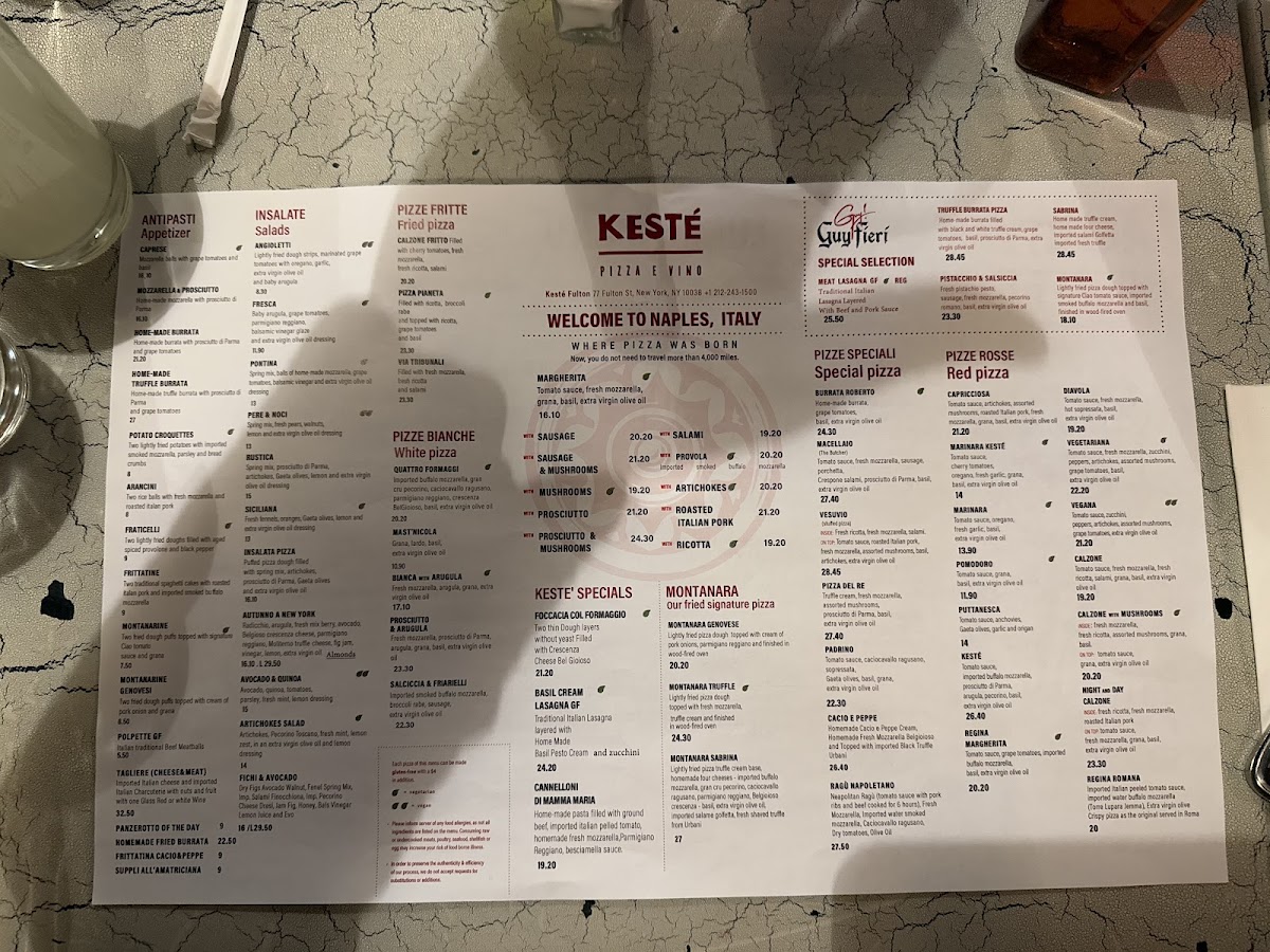 Kesté Pizza e Vino Menu - Image 6